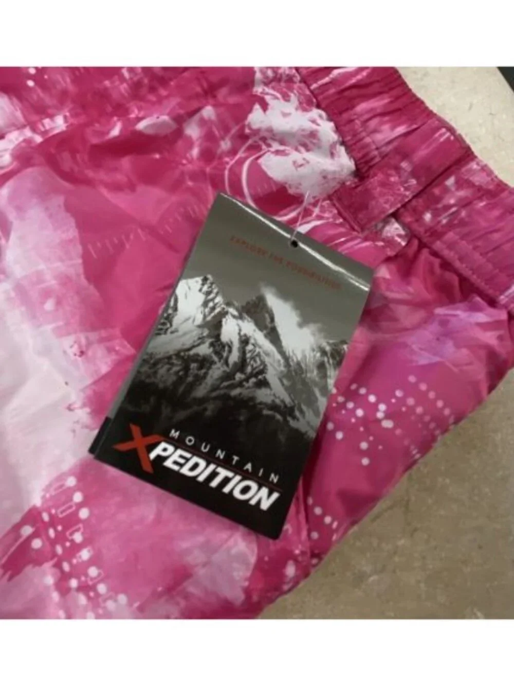 Mountain Expedition Snow Pants Girls Size 11 / 12 Abstract Camo Pink Color NWT